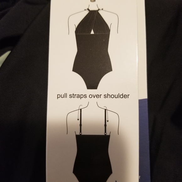 Leilani One Piece Suit NWT 8 Black Floral - Picture 6 of 6